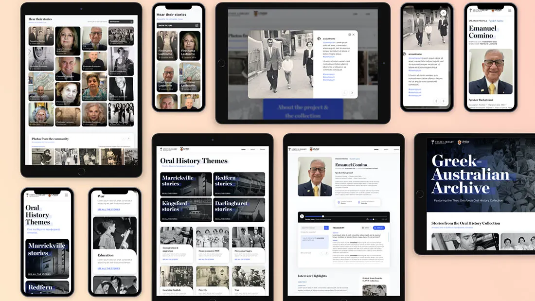 Screens from the Greek-Australian Archive